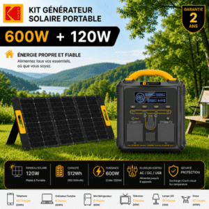 Kit Générateur Solaire S600W + 120W Panneaux