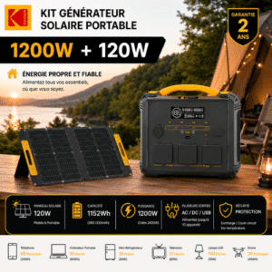 Kit Générateur Solaire S1200W + 120W Panneaux