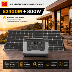 Kit Générateur Solaire S2400W + 800W Panneaux