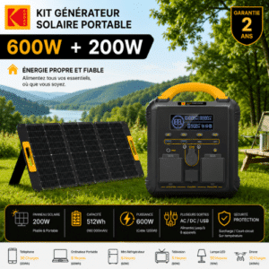 Kit Générateur Solaire S600W + 200W Panneaux