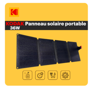 Panneau solaire portable KODAK 36 W – énergie solaire compacte, pliable et performante