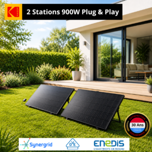 Kit duo solaire 900W plug & play avec micro-onduleur – Kodak